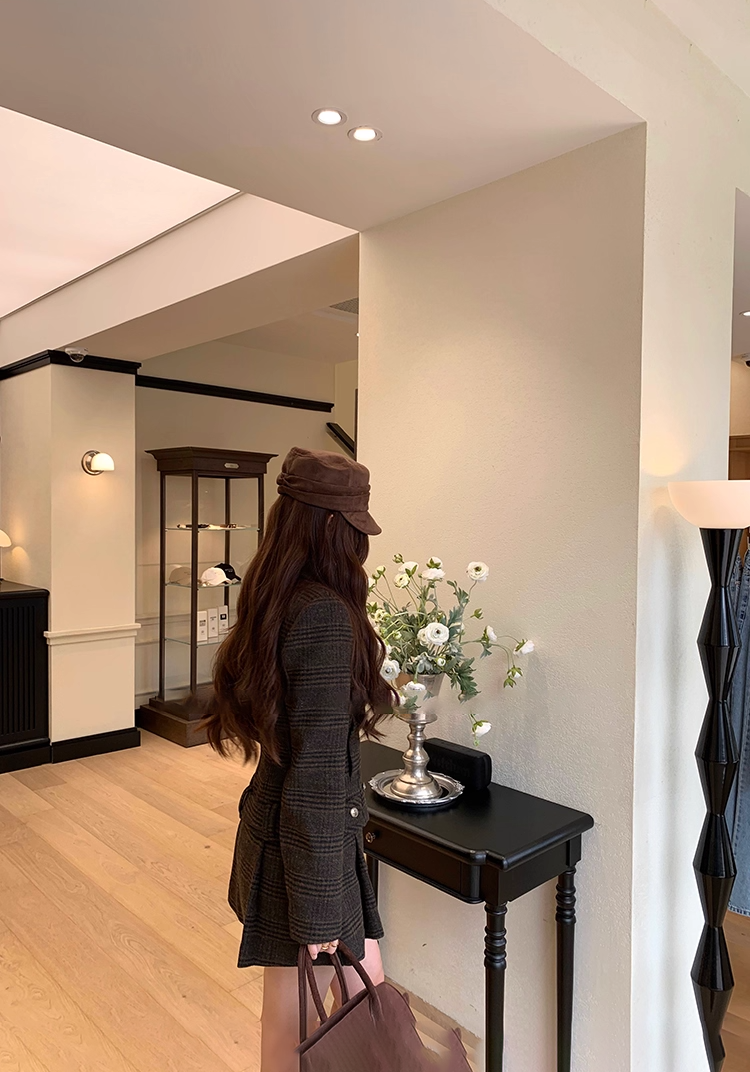 Check Wool Jacket Skirt Set チェックウールジャケット スカート セット