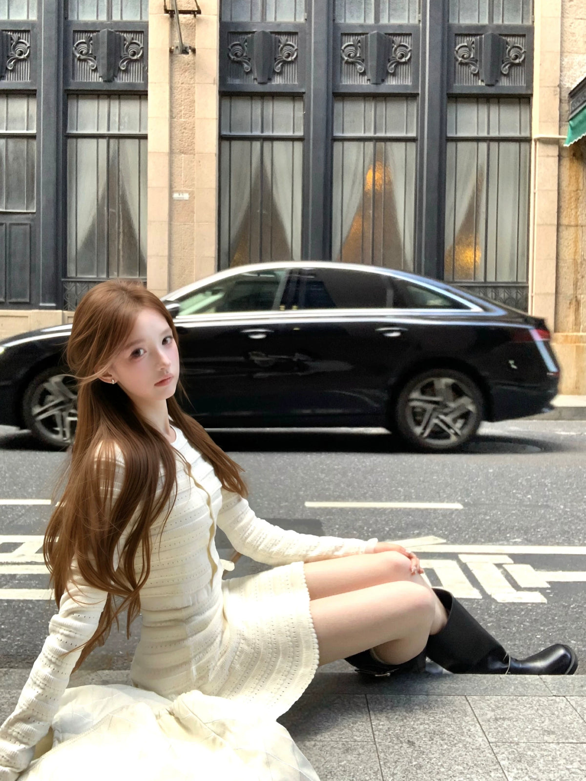 Sleeveless knit Dress & Cardigan ノースリーブニットドレス&カーディガン