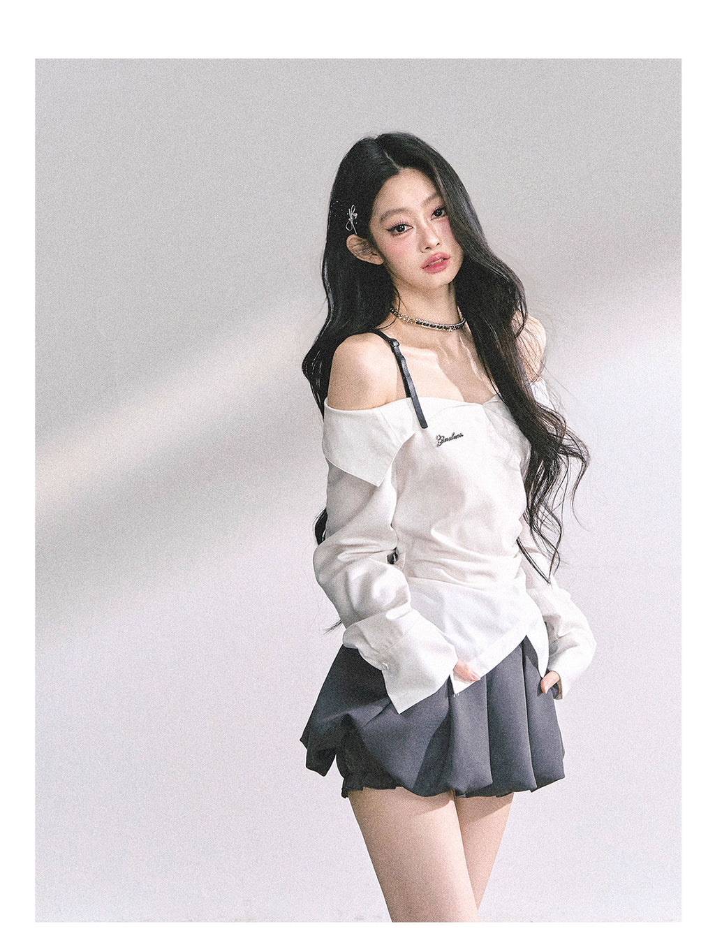 Off shoulder shirt オフショルダーシャツ