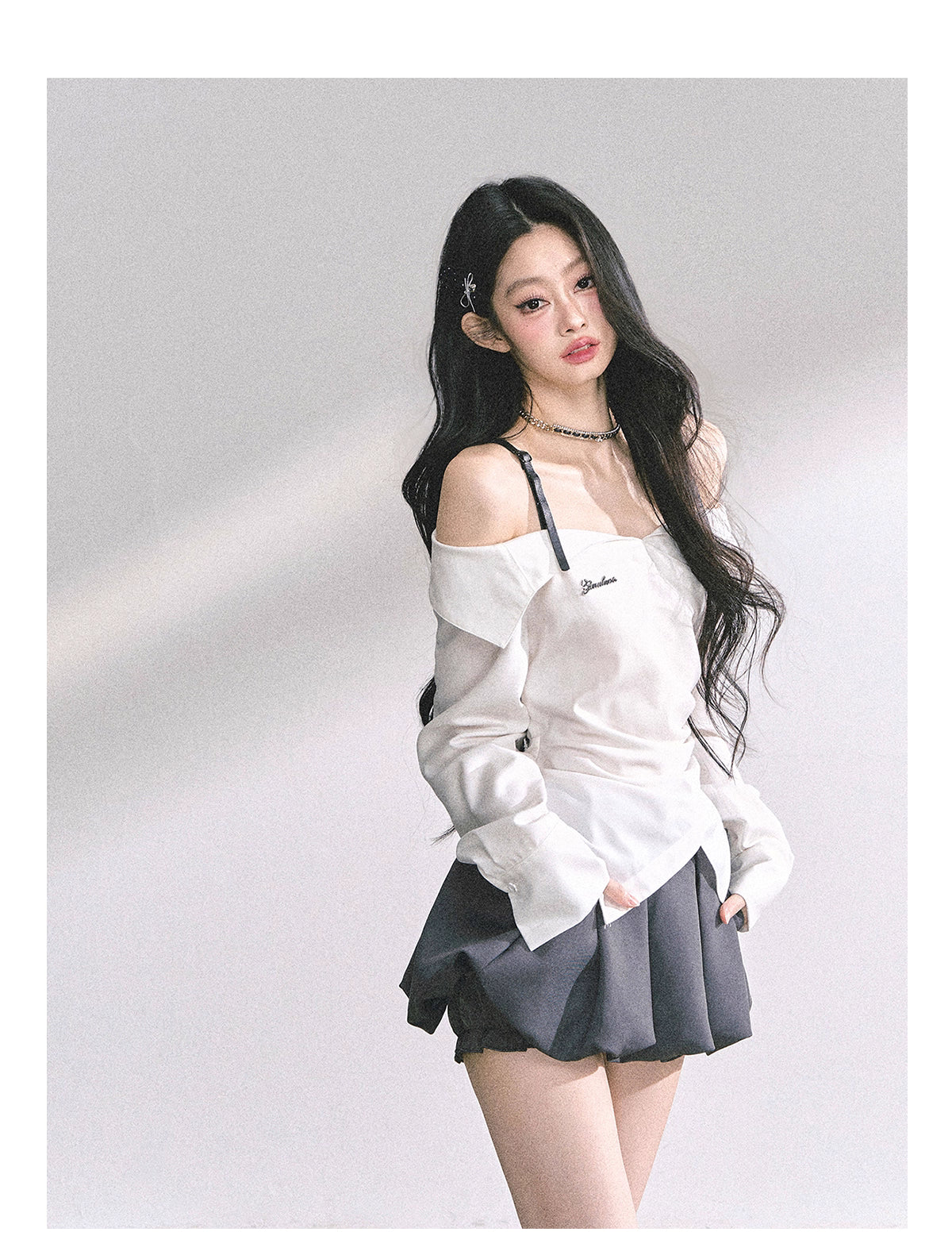 Off shoulder shirt オフショルダーシャツ