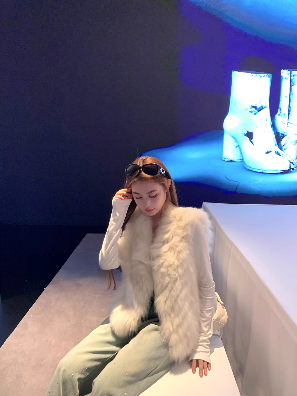 Fox shawl vest フォックス ショールベスト