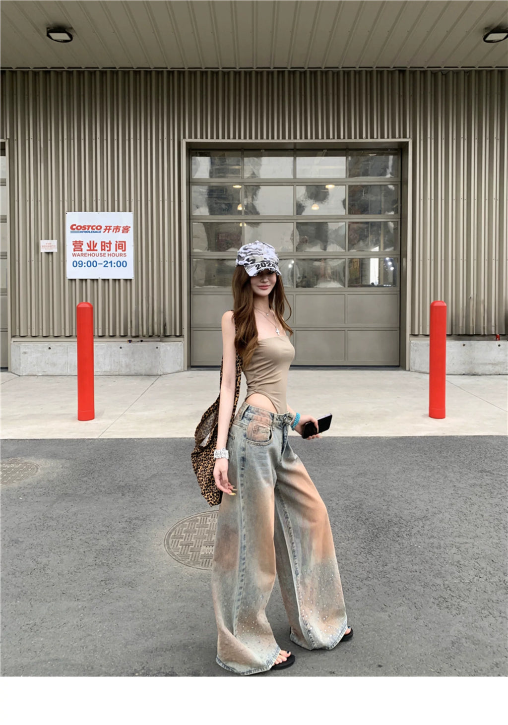 Color Stone Wide Denim,Body suits カラーワイド デニム ボディスーツ