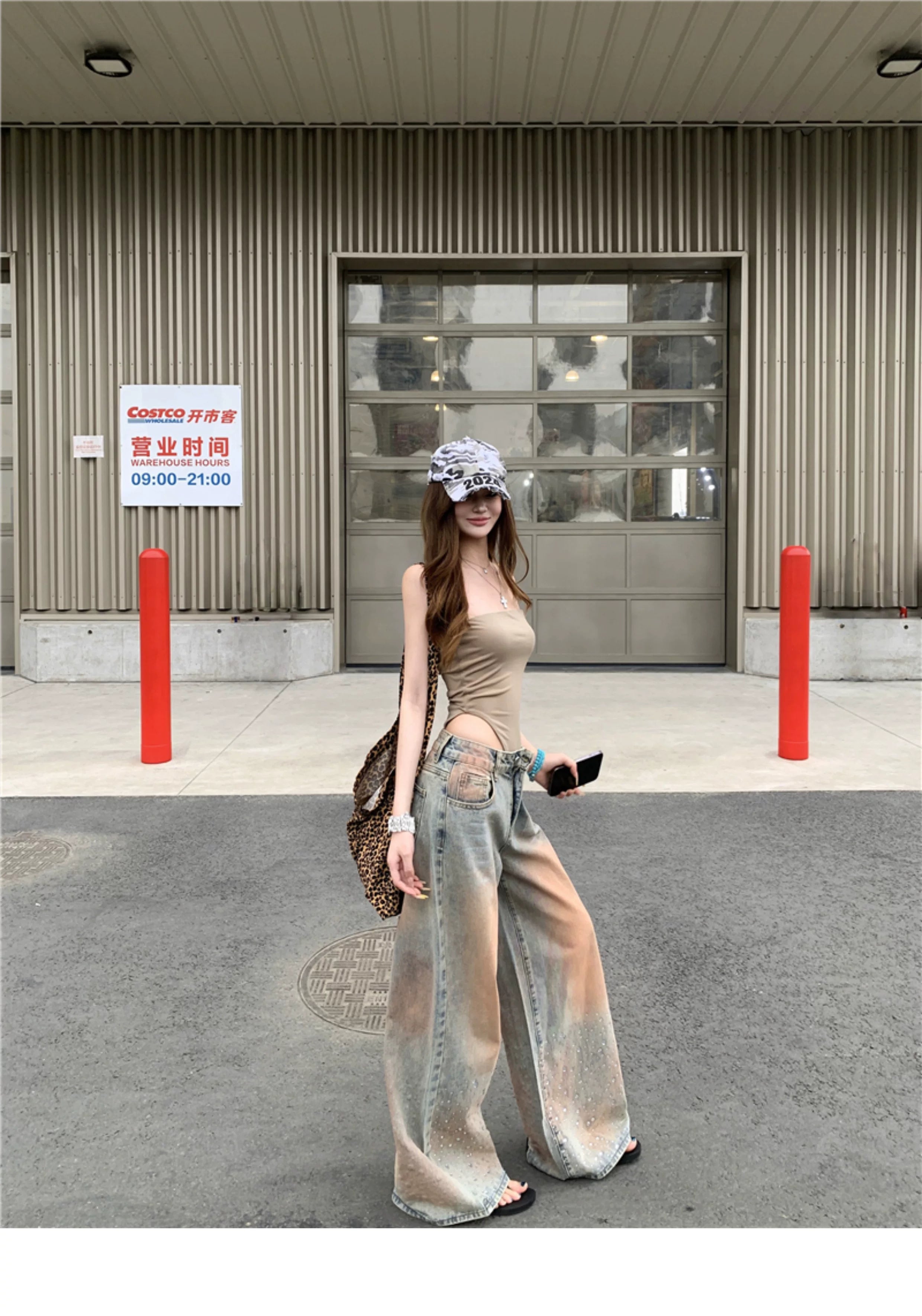 Color Stone Wide Denim,Body suits カラーワイド デニム ボディスーツ