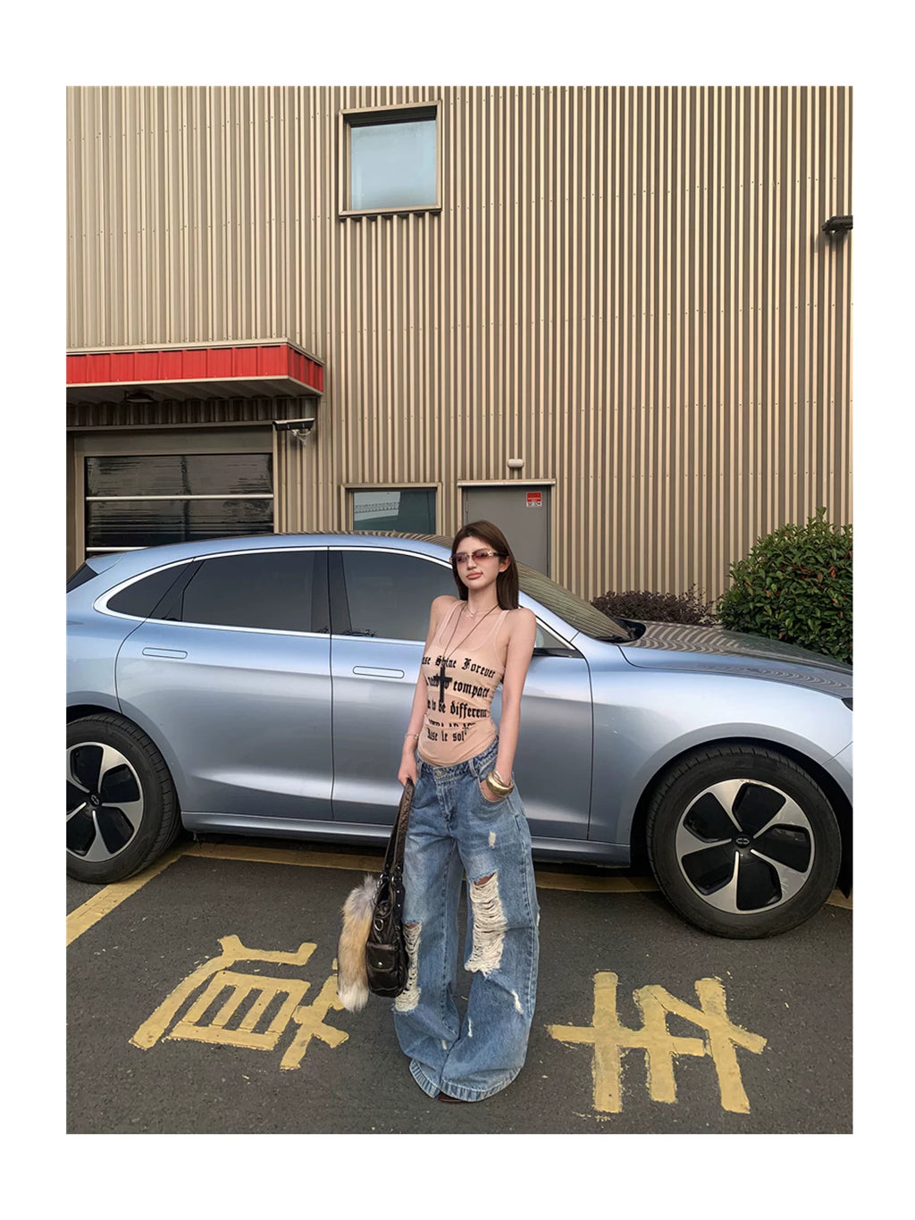 Light Color Damage Denim Tank ライトカラー ダメージ デニム タンク