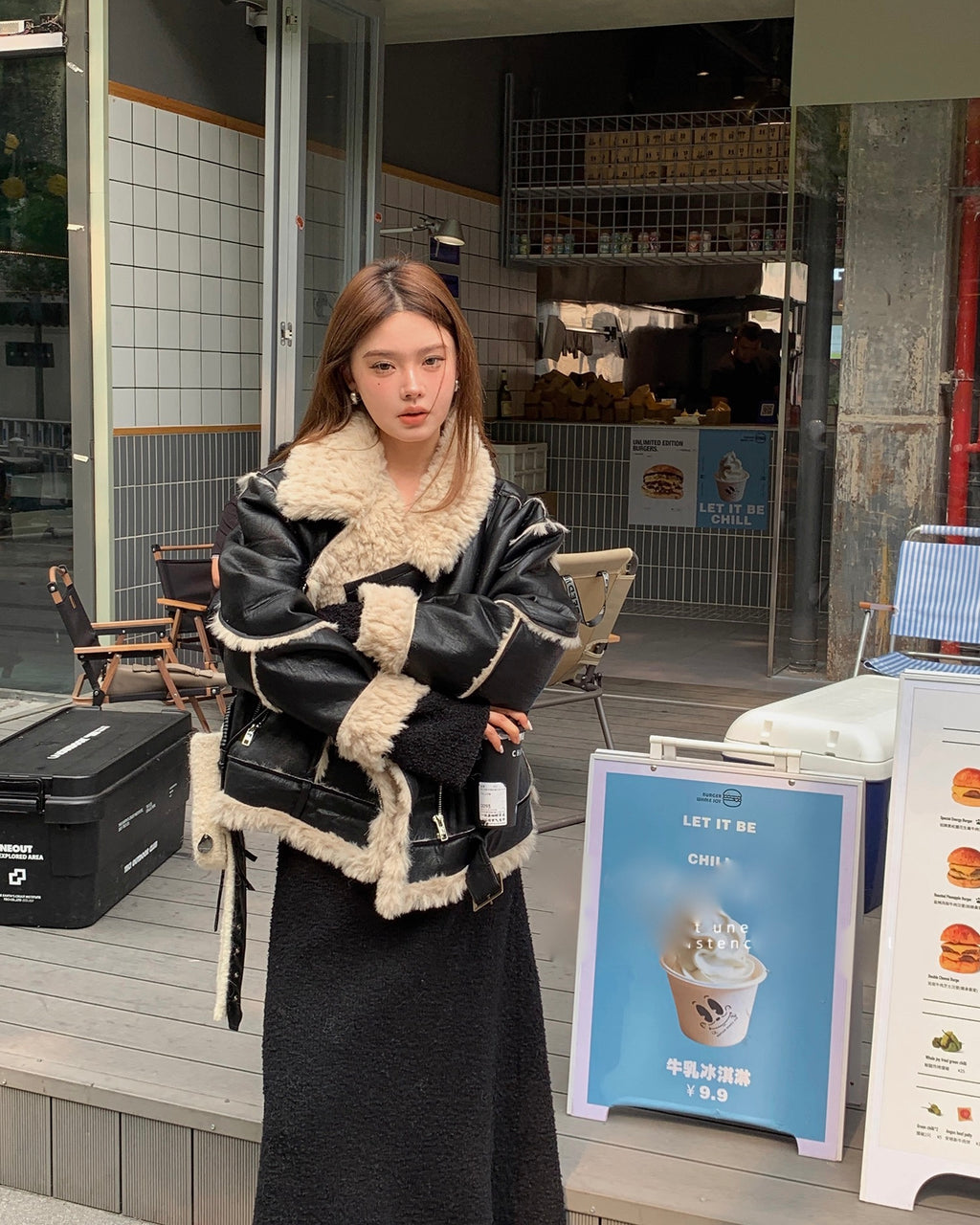 Boa Riders Jacket coat ボア ライダース ジャケット コート