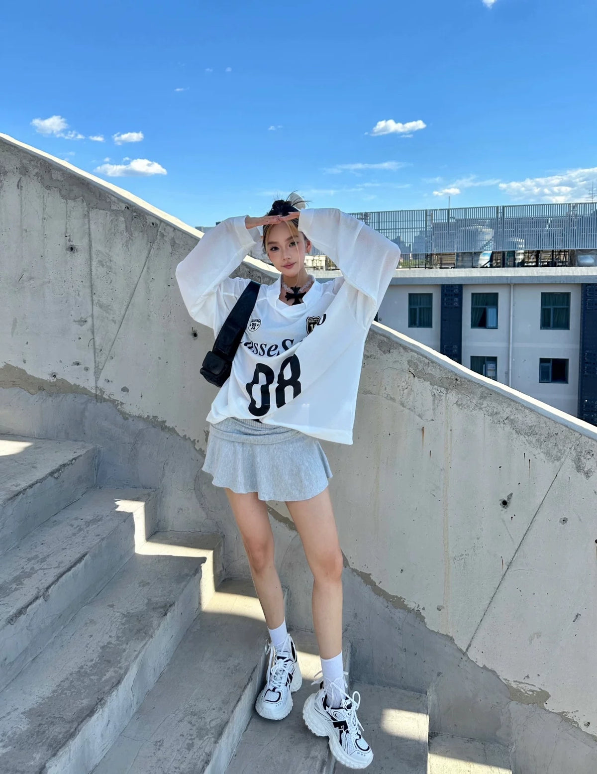 Print Embroidery patch Long-sleeve T-shirt/T-shirt プリント刺繍ワッペン ロングスリーブティー/ティーシャツ
