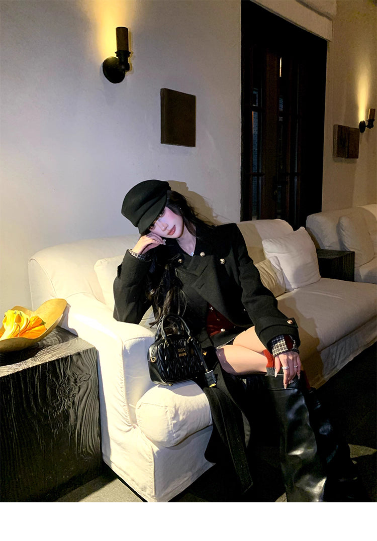 Kilting woolLong coat キルティング ウール ロングコート