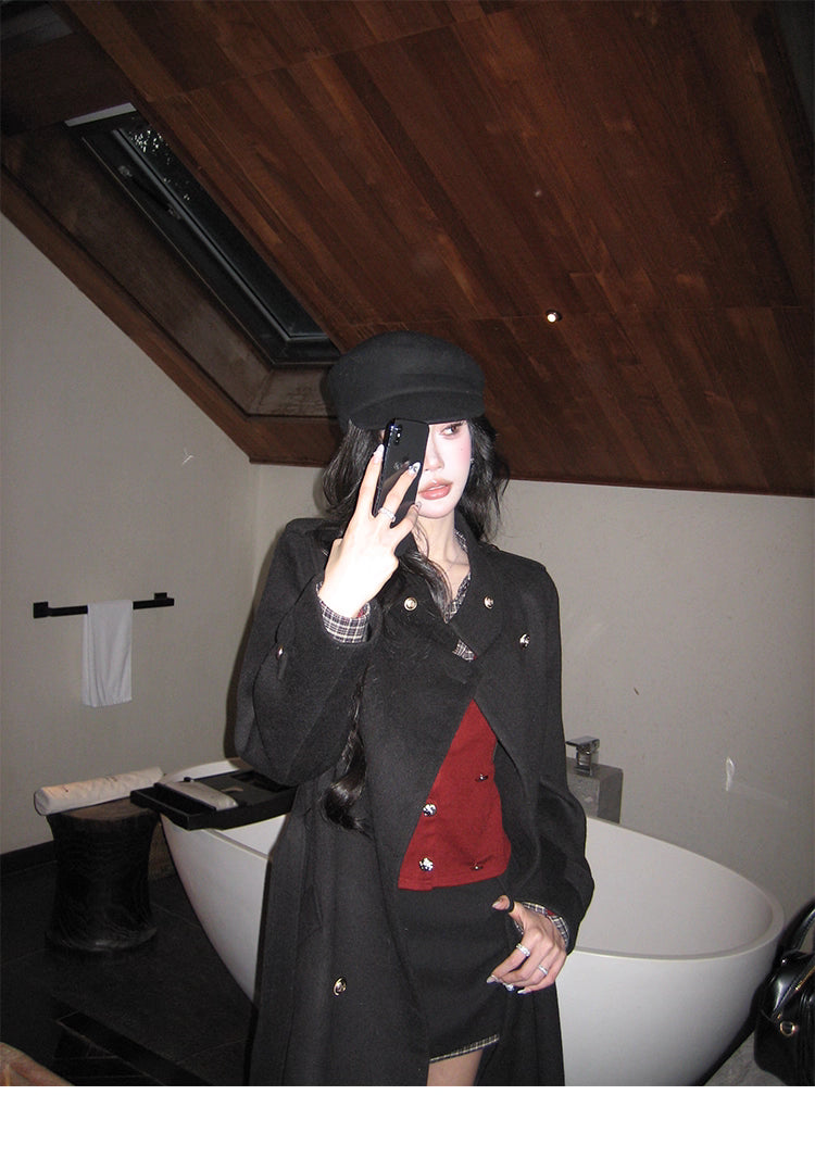 Kilting woolLong coat キルティング ウール ロングコート