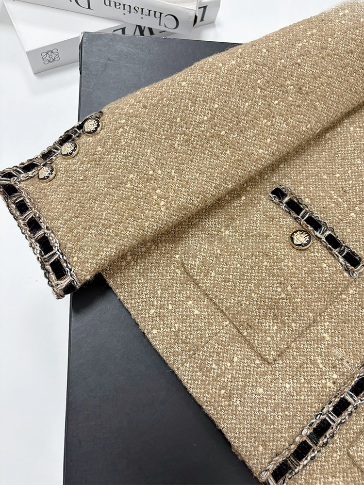 Brown Tweed boxy jacket ブラウン ツイード ボクシー ジャケット