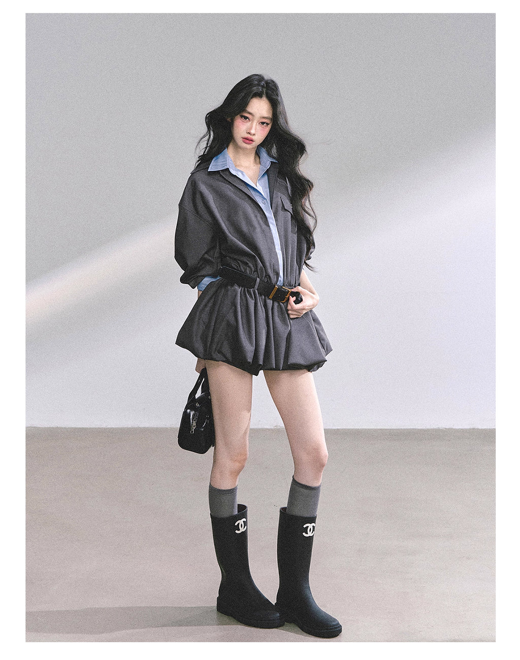 Rayerd shirt one piece レイヤード シャツ ワンピース