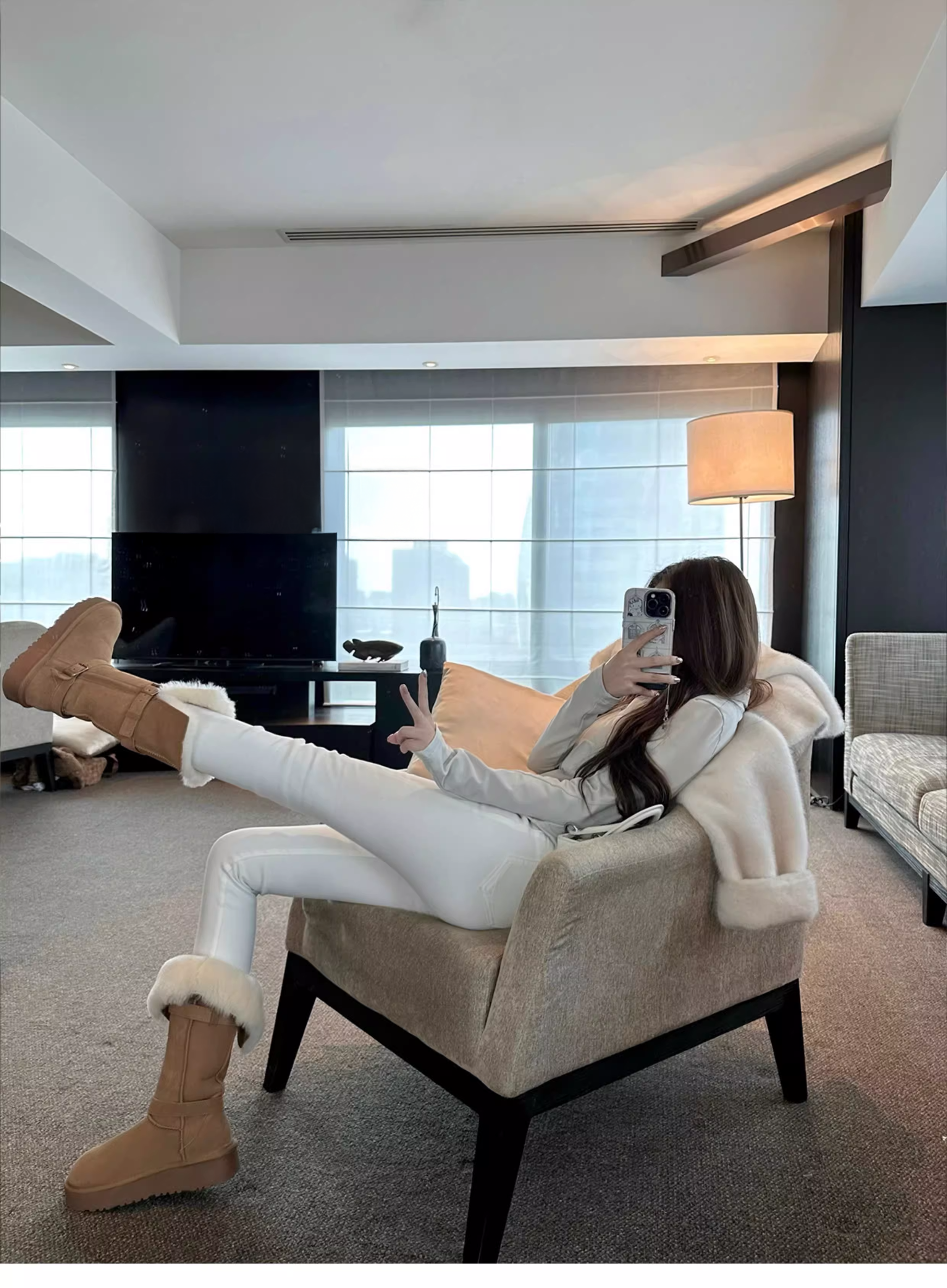 Snow Fur Long Boots スノー ファー ロング ブーツ