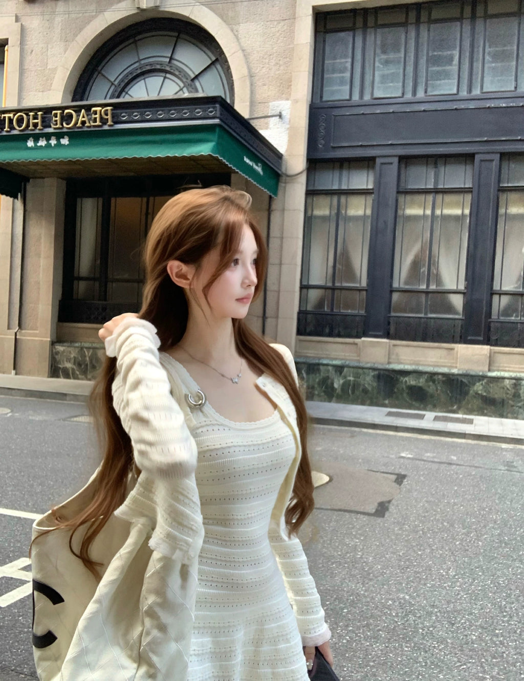 Sleeveless knit Dress & Cardigan ノースリーブニットドレス&カーディガン