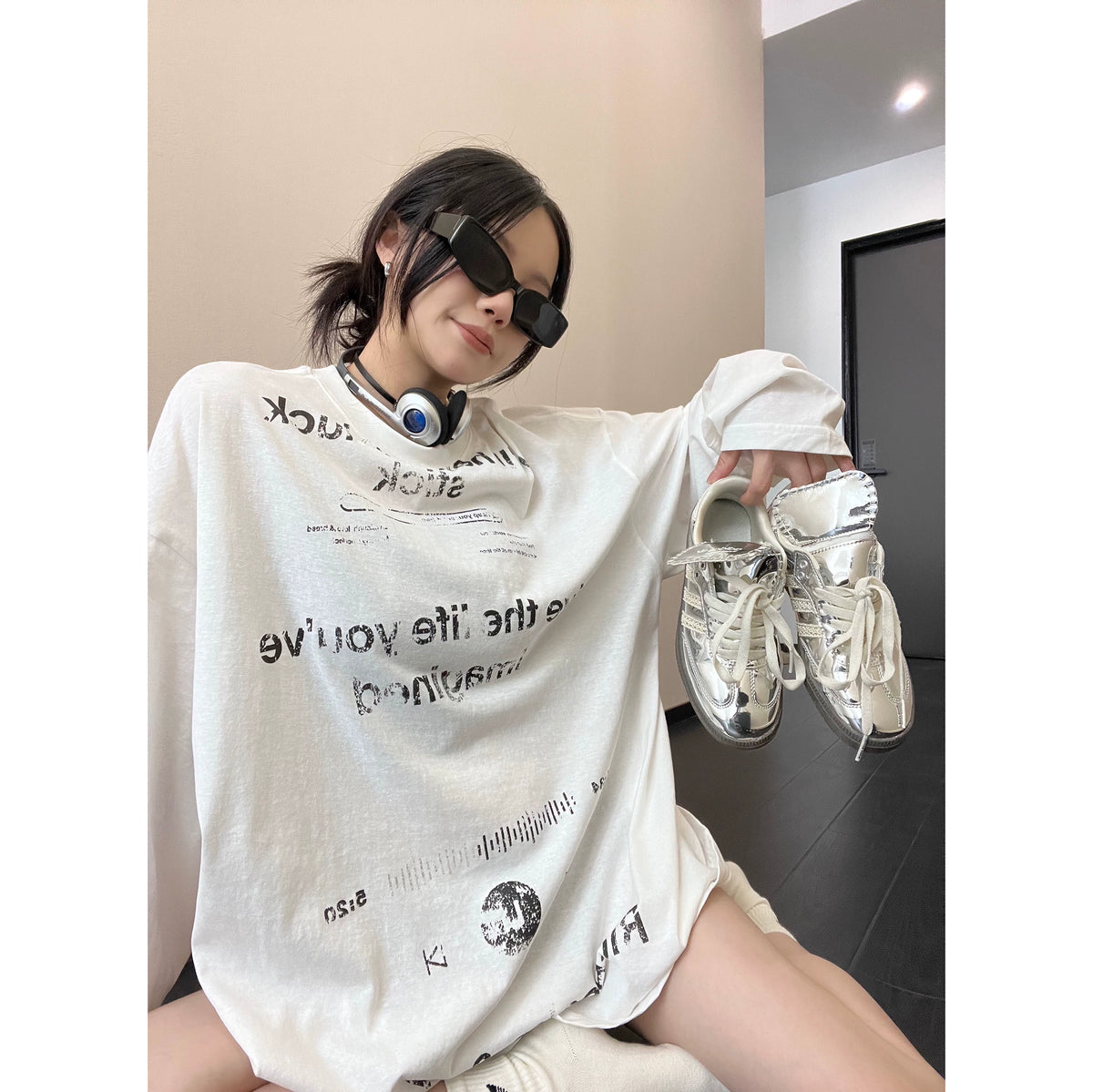 rétro print longsleeve tee レトロプリントロングスリーブティー