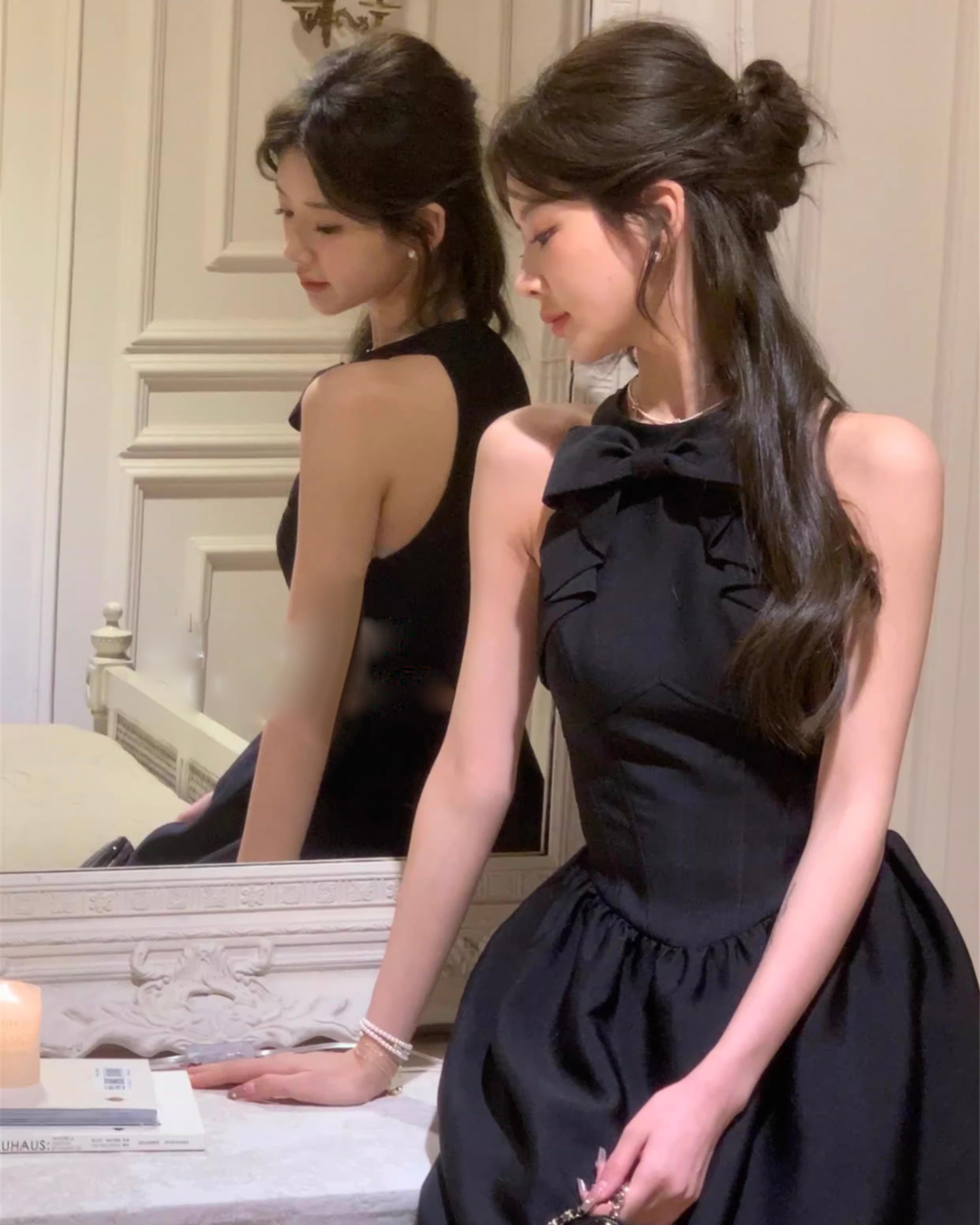 Ribbon Long Tule Dress  リボンロングチュールドレス