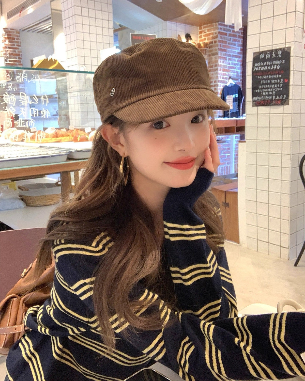 corduroy logo cap コーデュロイロゴ付きキャップ