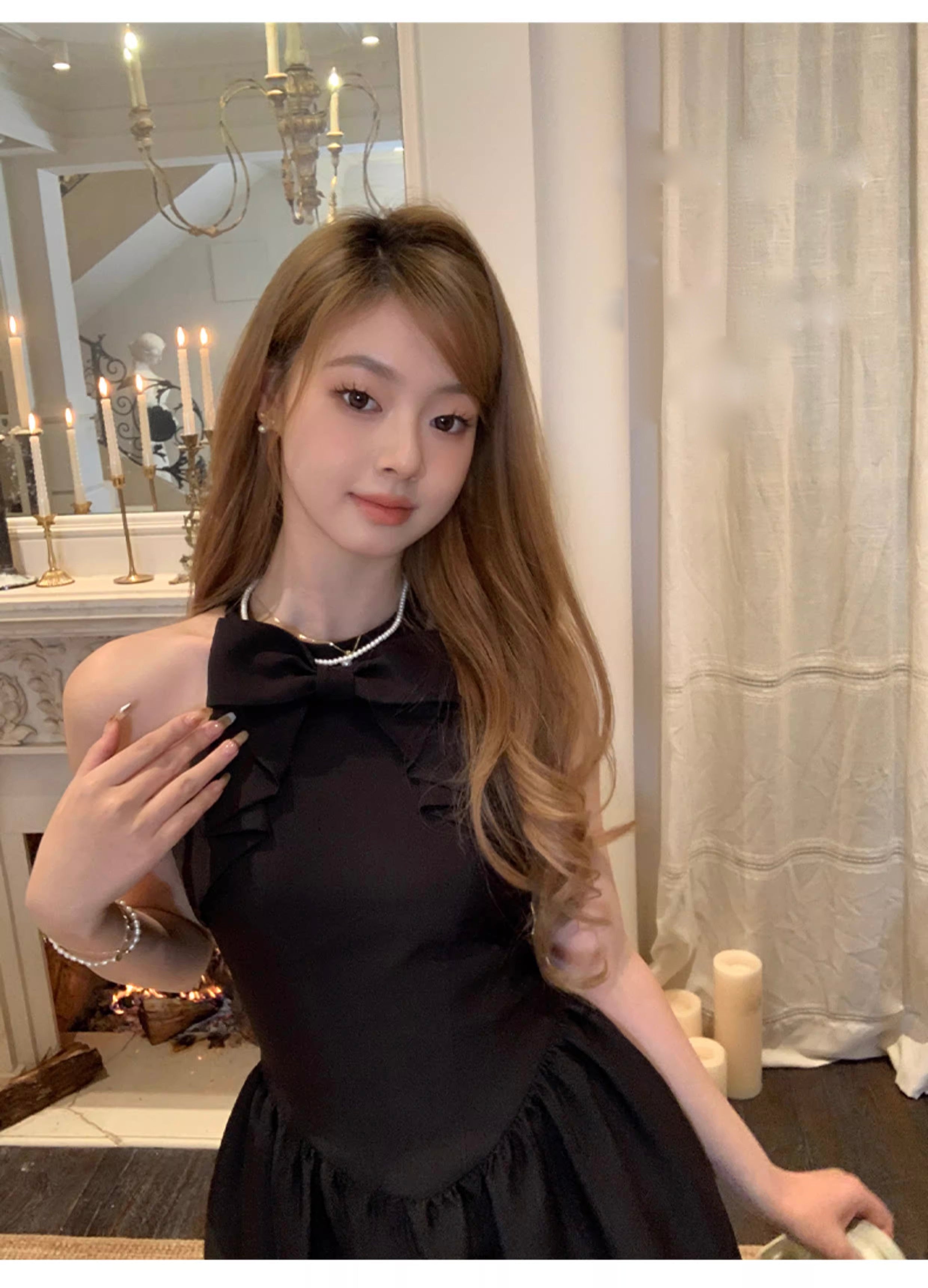 Ribbon Long Tule Dress  リボンロングチュールドレス