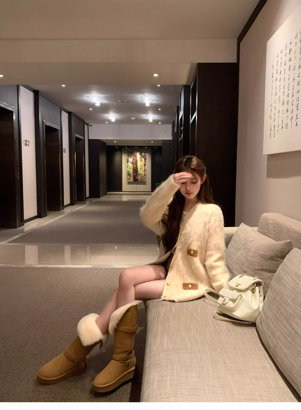 Snow Fur Long Boots スノー ファー ロング ブーツ