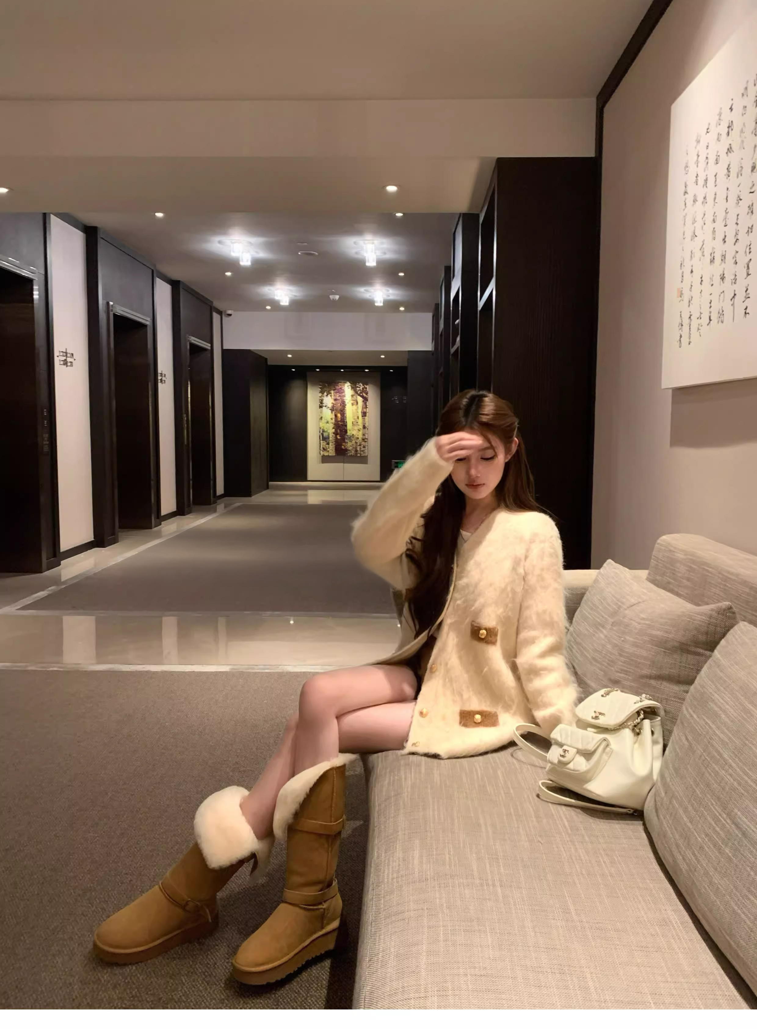 Snow Fur Long Boots スノー ファー ロング ブーツ