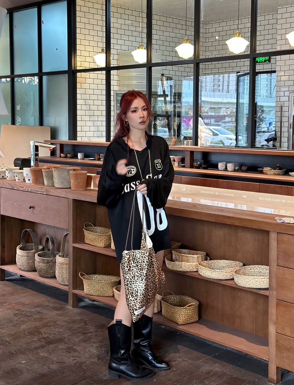 Print Embroidery patch Long-sleeve T-shirt/T-shirt プリント刺繍ワッペン ロングスリーブティー/ティーシャツ