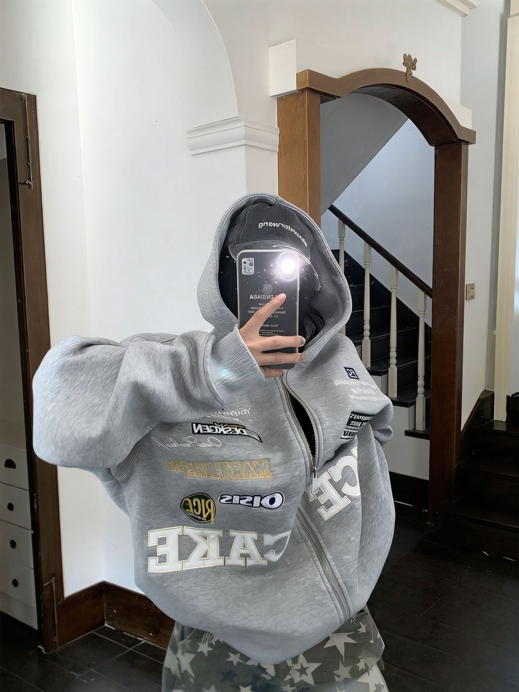 Hoodie zip parka フード付きジップパーカー