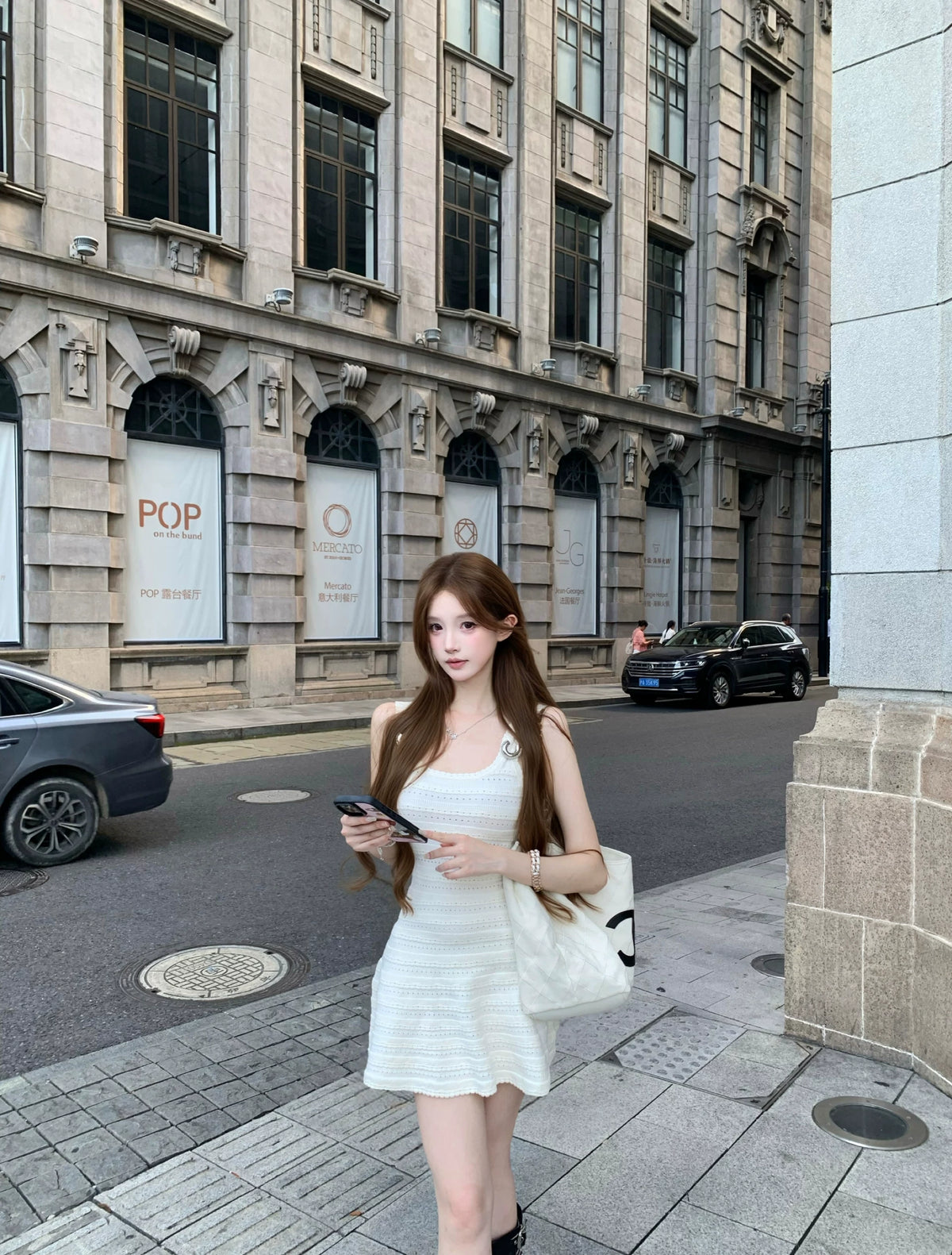 Sleeveless knit Dress & Cardigan ノースリーブニットドレス&カーディガン