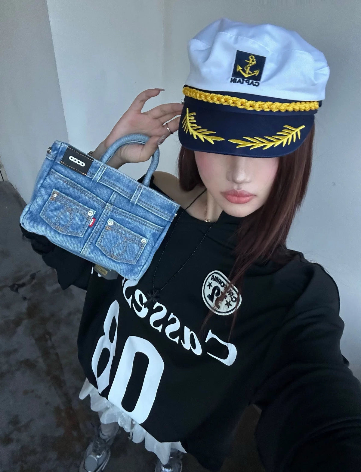 Print Embroidery patch Long-sleeve T-shirt/T-shirt プリント刺繍ワッペン ロングスリーブティー/ティーシャツ