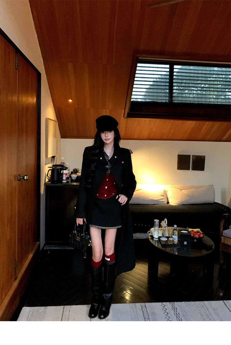 Kilting woolLong coat キルティング ウール ロングコート