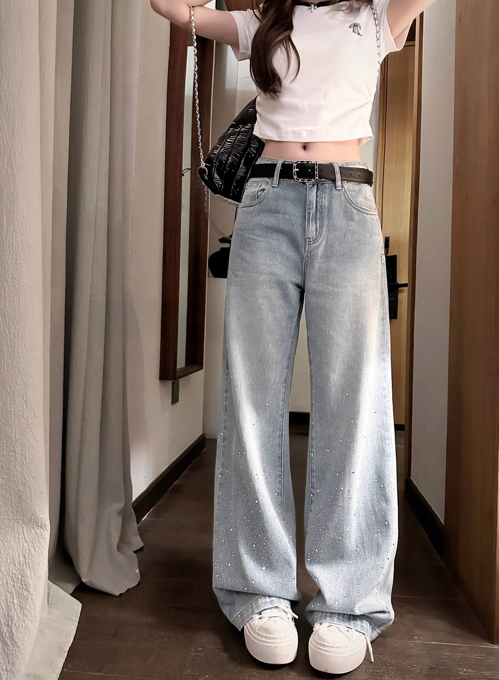 Stone & Pocket Check Denim ストーン＆ポケット格子デニム