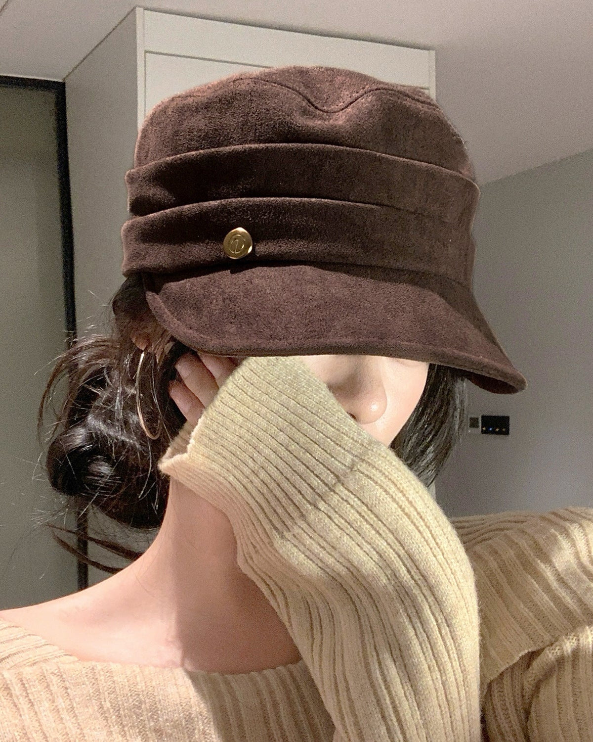 Rayered emblem cap レイヤードエンブレム付きキャップ