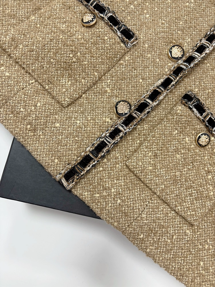 Brown Tweed boxy jacket ブラウン ツイード ボクシー ジャケット