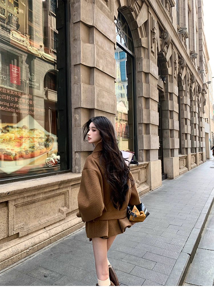 Brown Short Coat ブラウン ショート コート