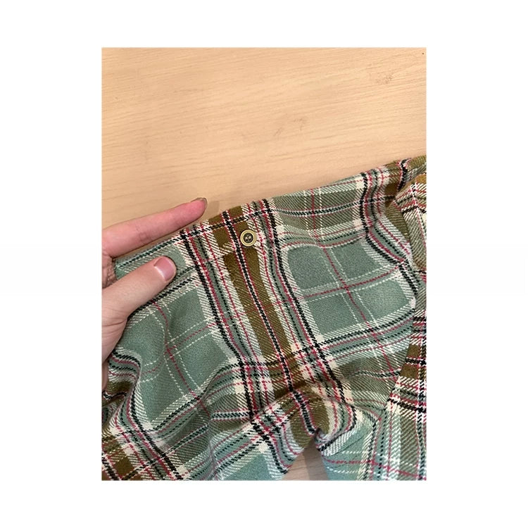gradation long Check shirts グラデーションロングチェックシャツ