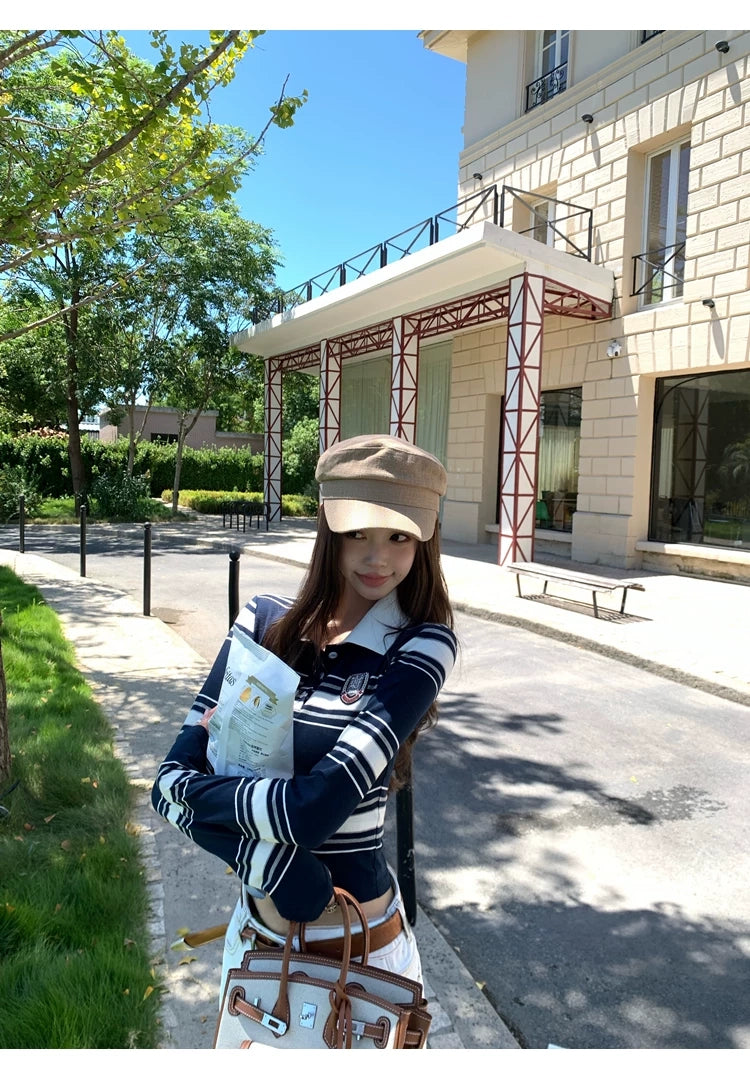 Retro Stripe Polo Shirt レトロストライプポロシャツ