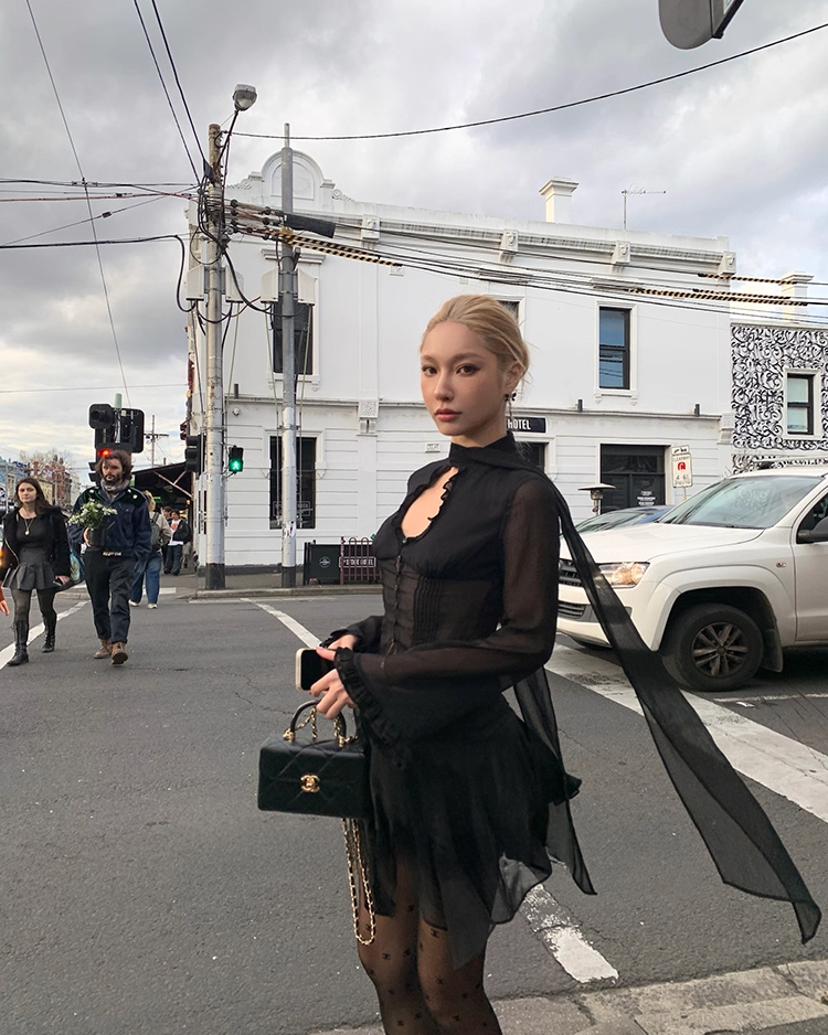 Hole Sheer Blouse skirt ホールシアー ブラウス スカート