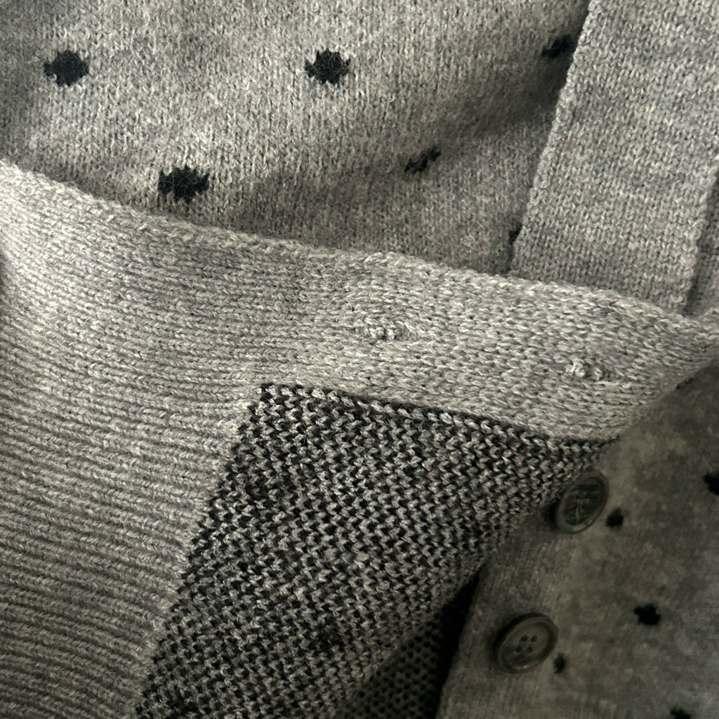 Polka-dot knit cardigan ドット柄ニットカーディガン