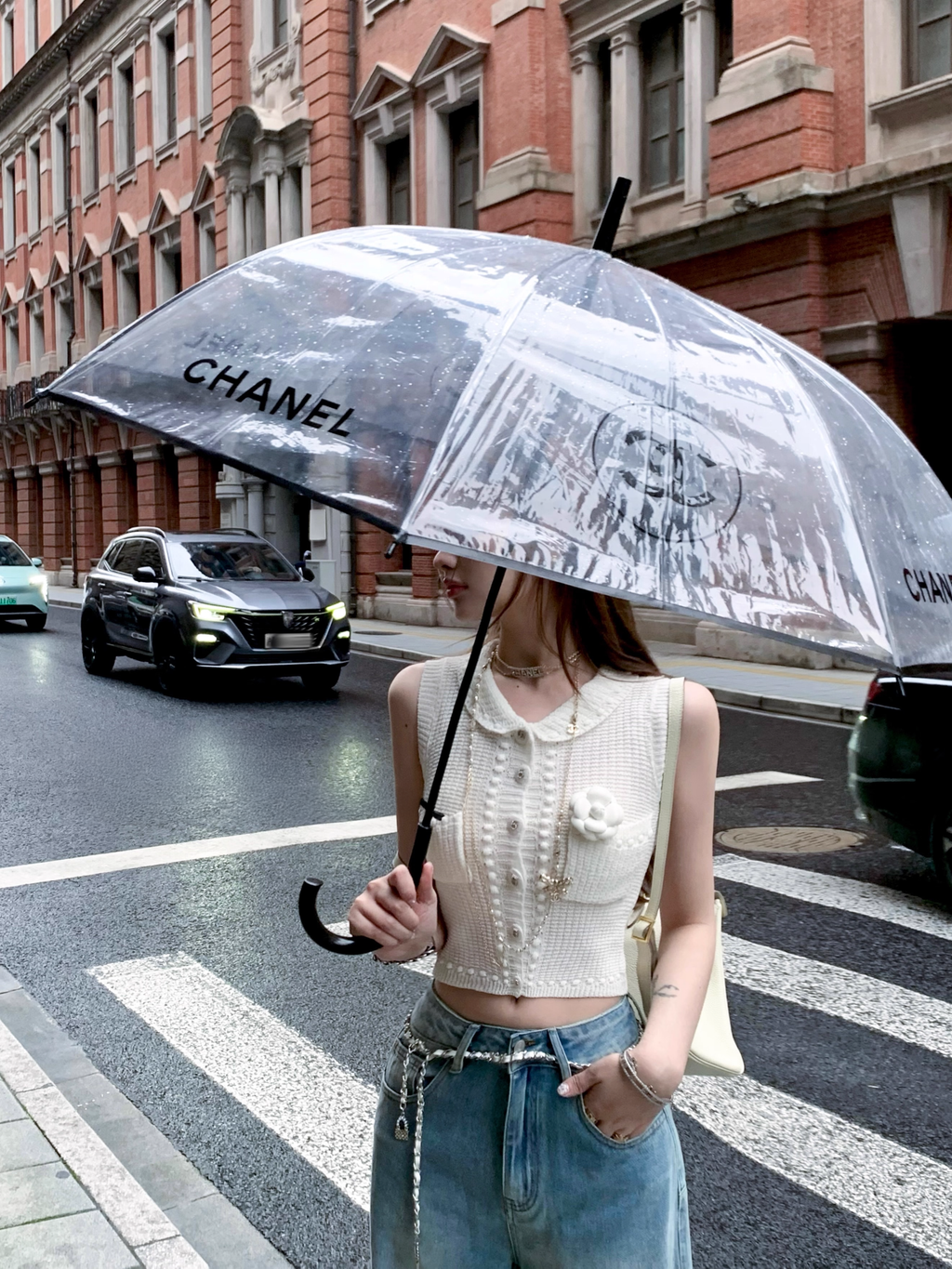 Stone & Pocket Check Denim ストーン＆ポケット格子デニム