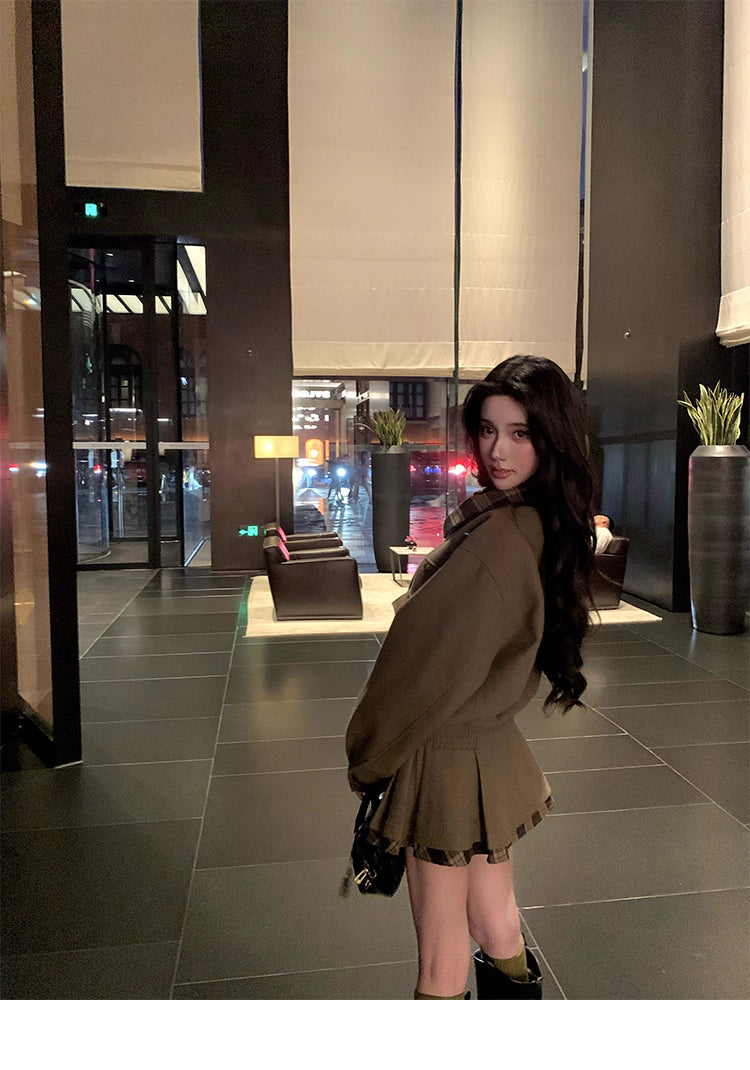 Box Blouson Pleats skirt ボックスブルゾン プリーツスカート