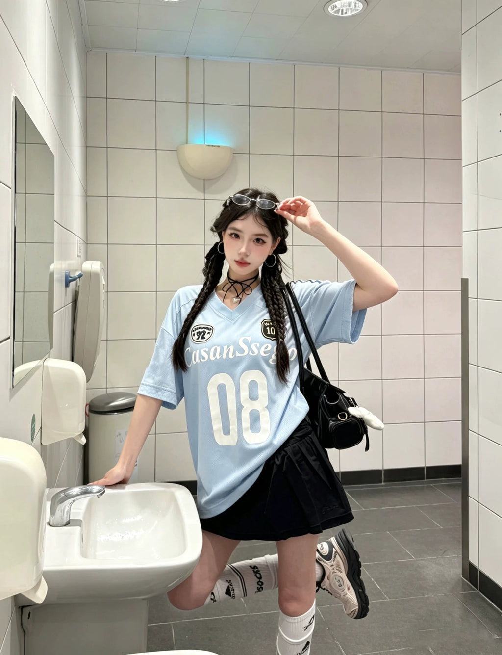 Print Embroidery patch Long-sleeve T-shirt/T-shirt プリント刺繍ワッペン ロングスリーブティー/ティーシャツ