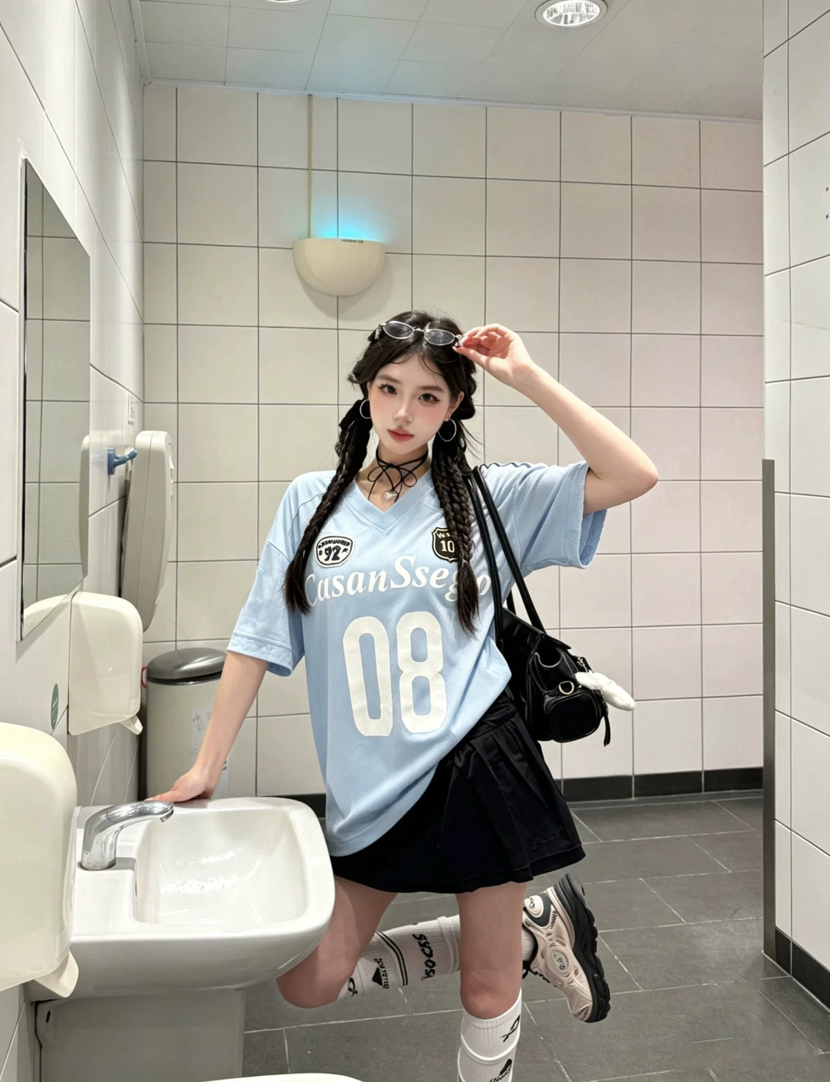 Print Embroidery patch Long-sleeve T-shirt/T-shirt プリント刺繍ワッペン ロングスリーブティー/ティーシャツ