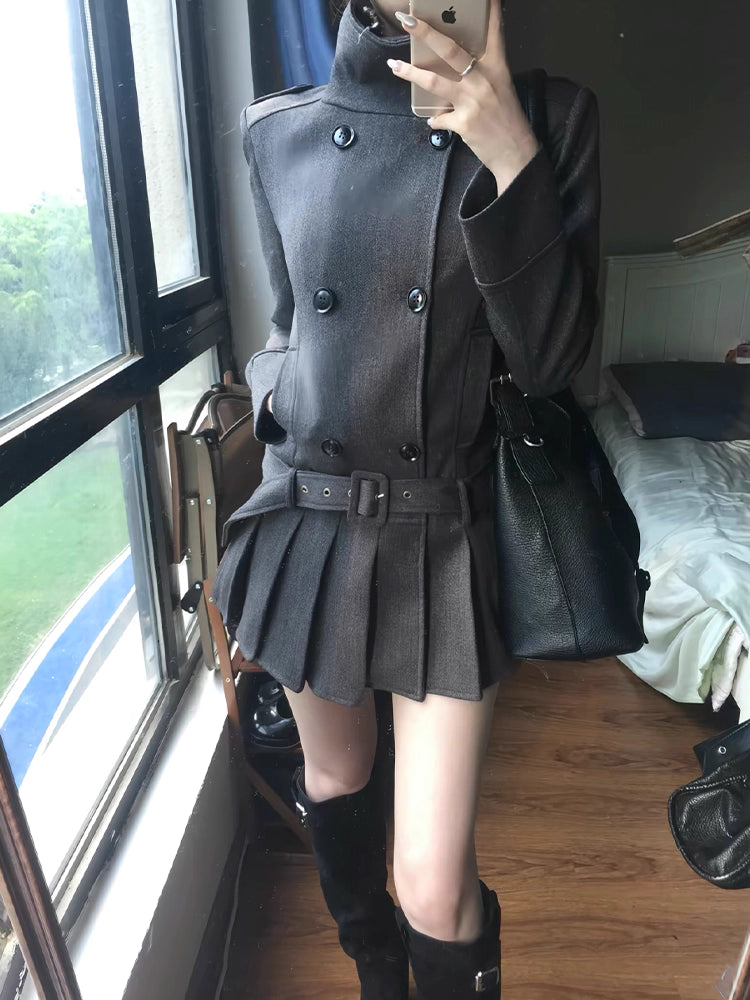 Pleated Coat Dress プリーツ コート ドレス