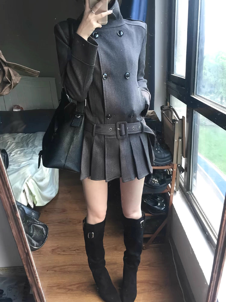 Pleated Coat Dress プリーツ コート ドレス