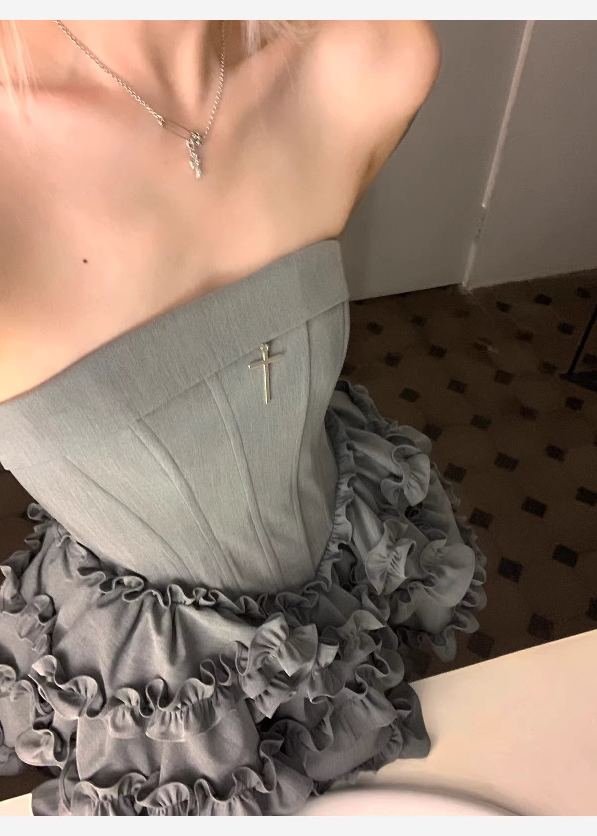 Swan Cross Born Dress  スワンクロスボーンドレス