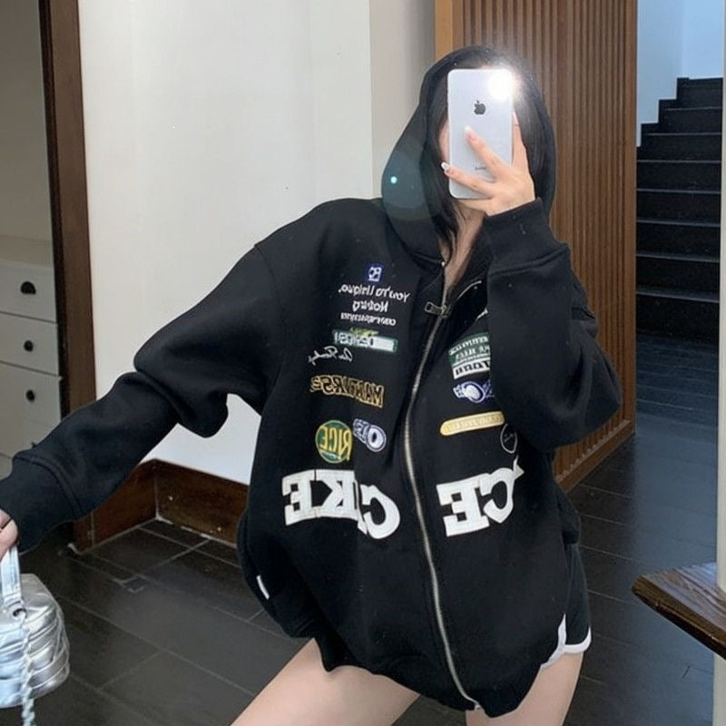Hoodie zip parka フード付きジップパーカー