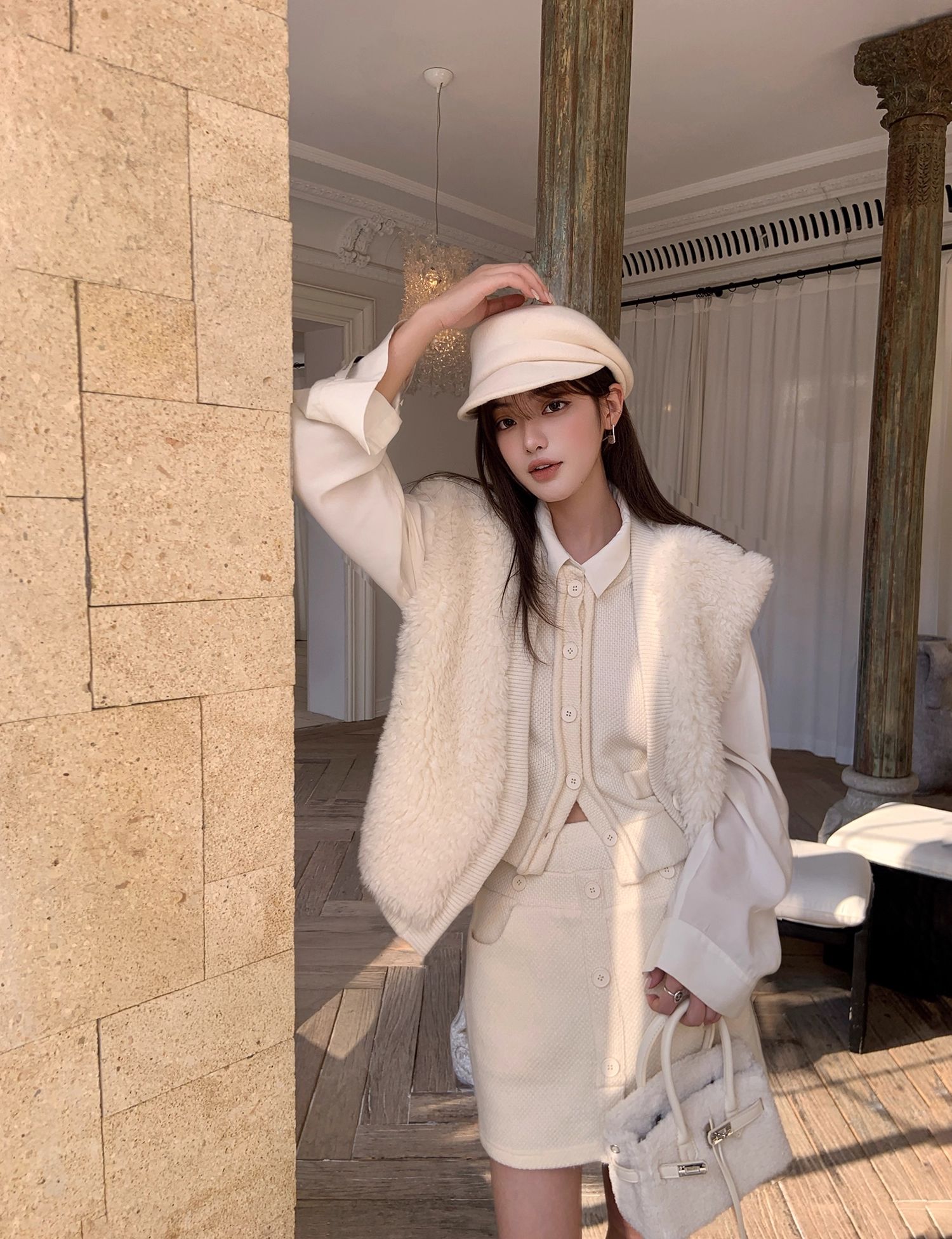 Vest Shirts & Skirt setup ベスト＆スカートセットアップ