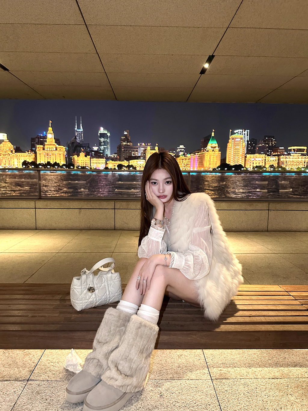 Fox shawl vest フォックス ショールベスト