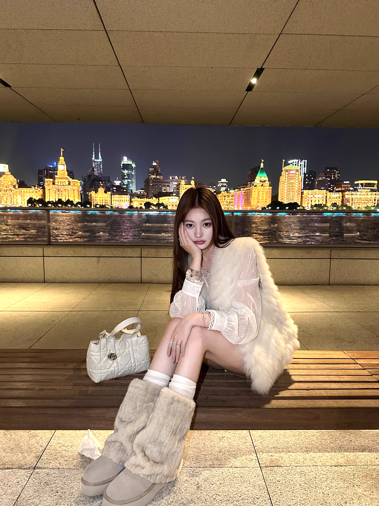 Fox shawl vest フォックス ショールベスト