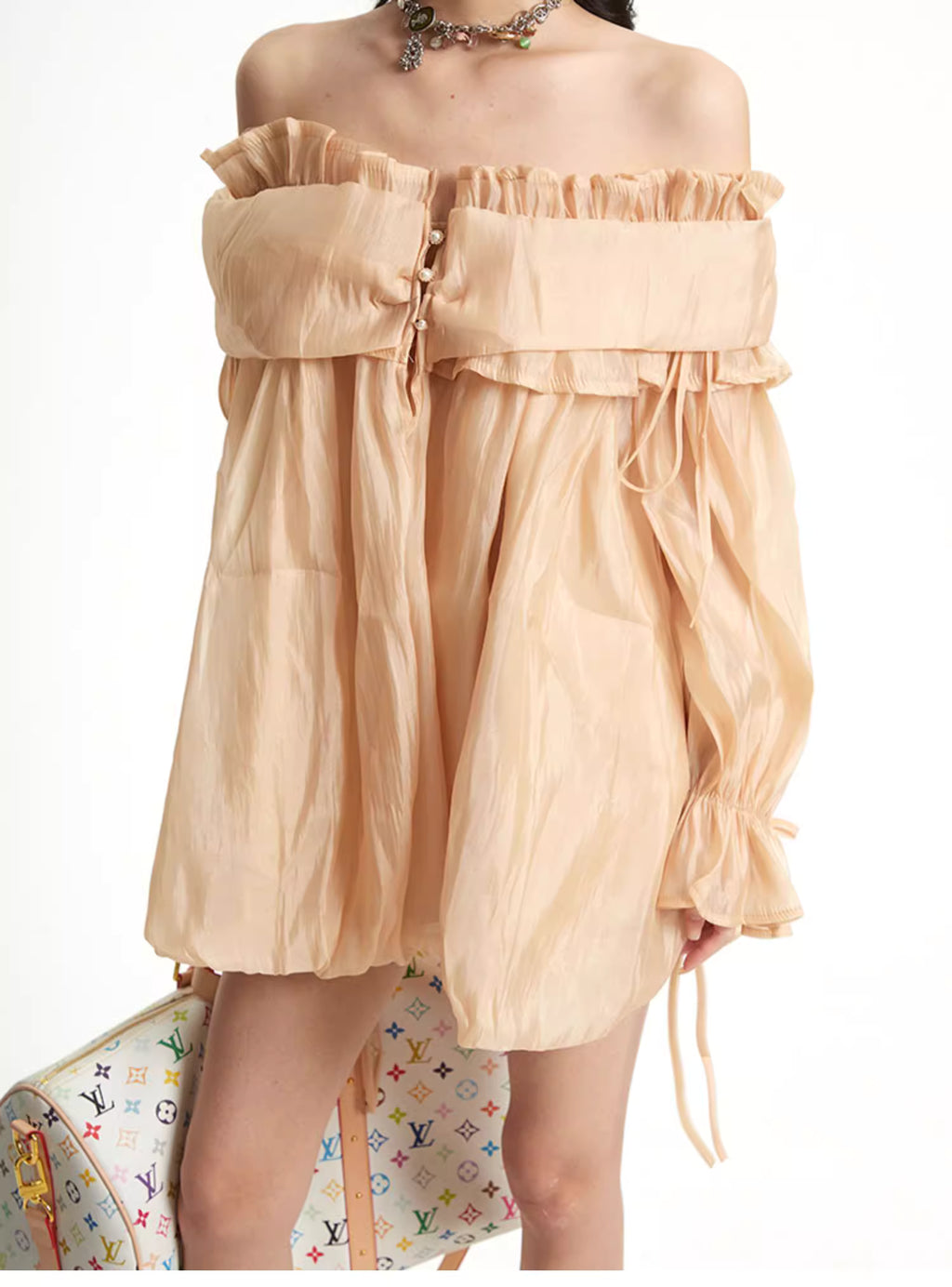 Off Shoulder Gather Blouse オフショルダー ギャザー ブラウス