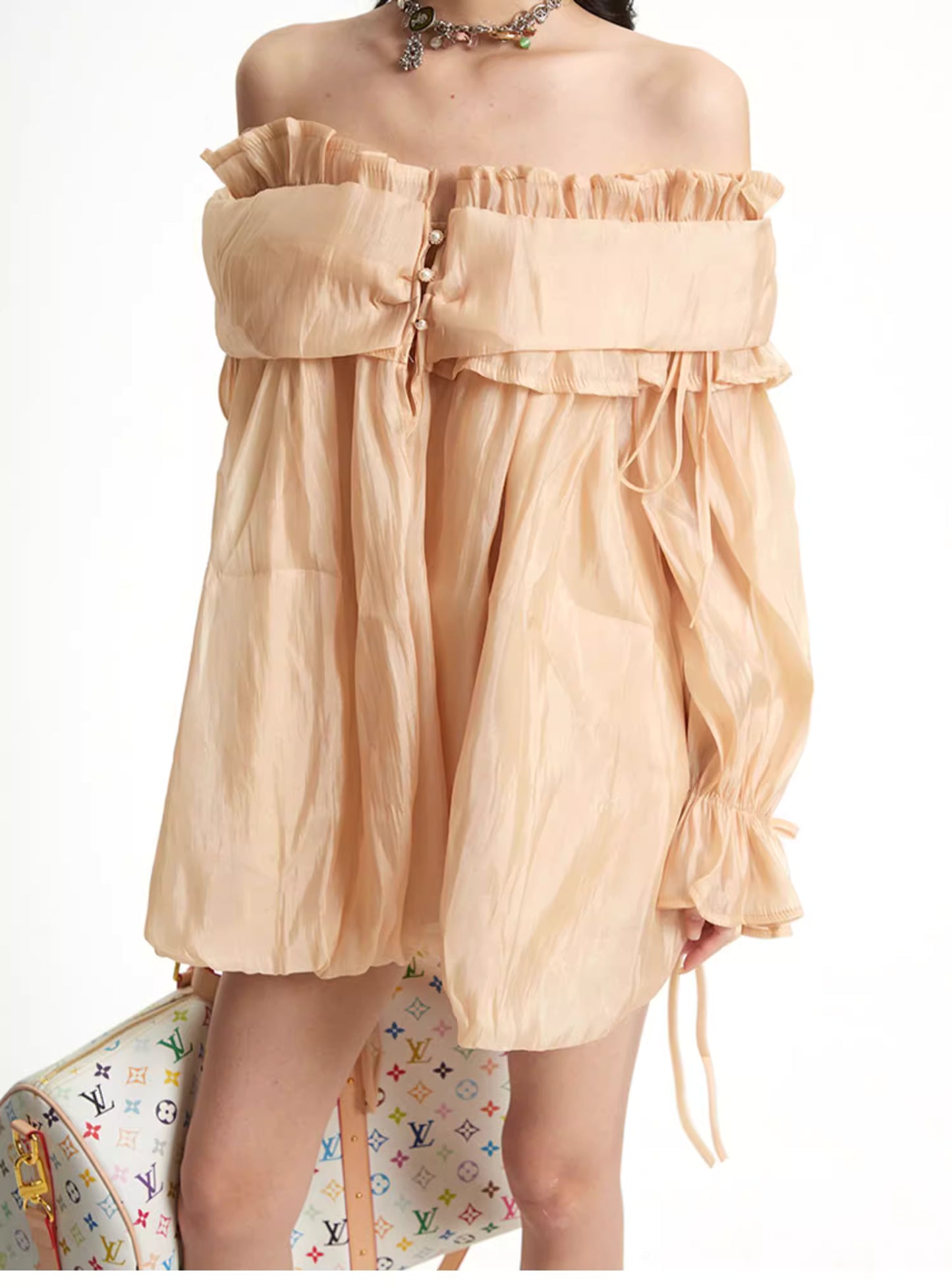 Off Shoulder Gather Blouse オフショルダー ギャザー ブラウス