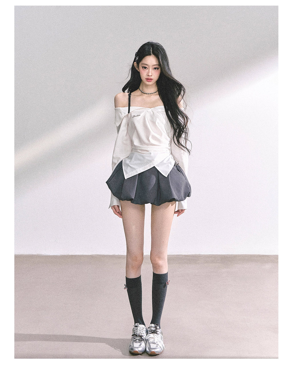 Off shoulder shirt オフショルダーシャツ