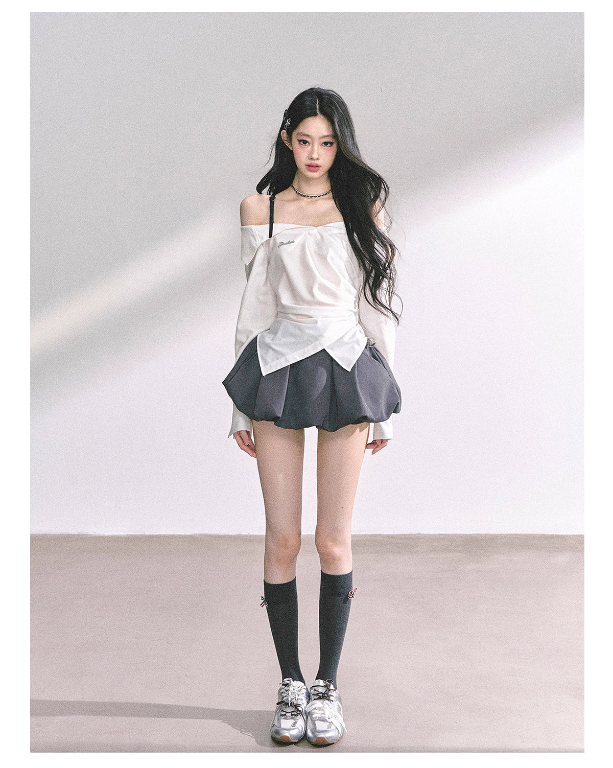 Off shoulder shirt オフショルダーシャツ